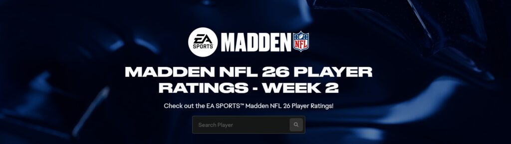 Madden NFL 26 Player Ratings - Week 2