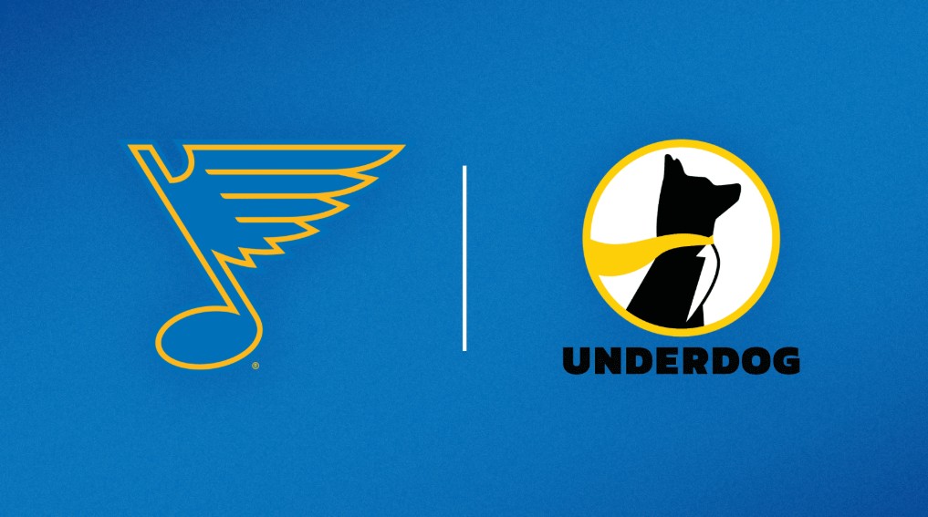 St. Louis Blues och Underdog blå nyhetslogga